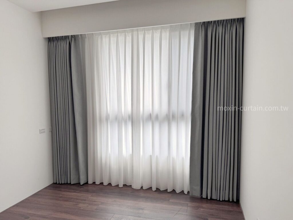 沐馨窗簾 折景簾在臥室空間展開效果照片