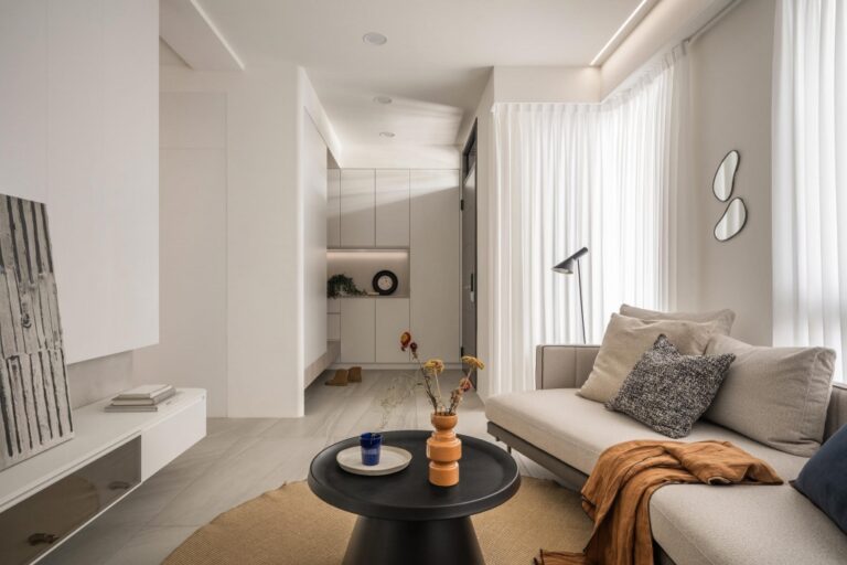 意境山巒客廳 紗簾L窗紗簾