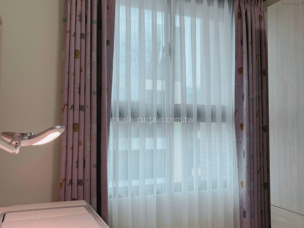 沐馨窗簾 小孩房間窗簾設計 印花布簾