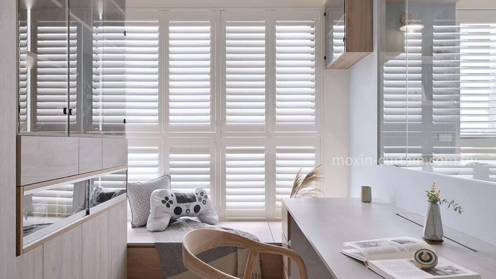 LOGO案例照 (3) - 沐馨窗簾 沐馨窗簾 書房空間百葉窗