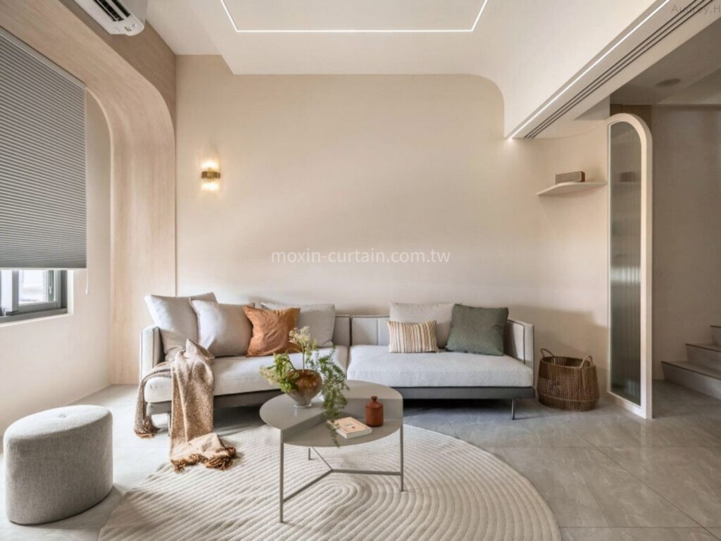 沐馨窗簾宸居設計  客廳拍向沙發及沙發牆