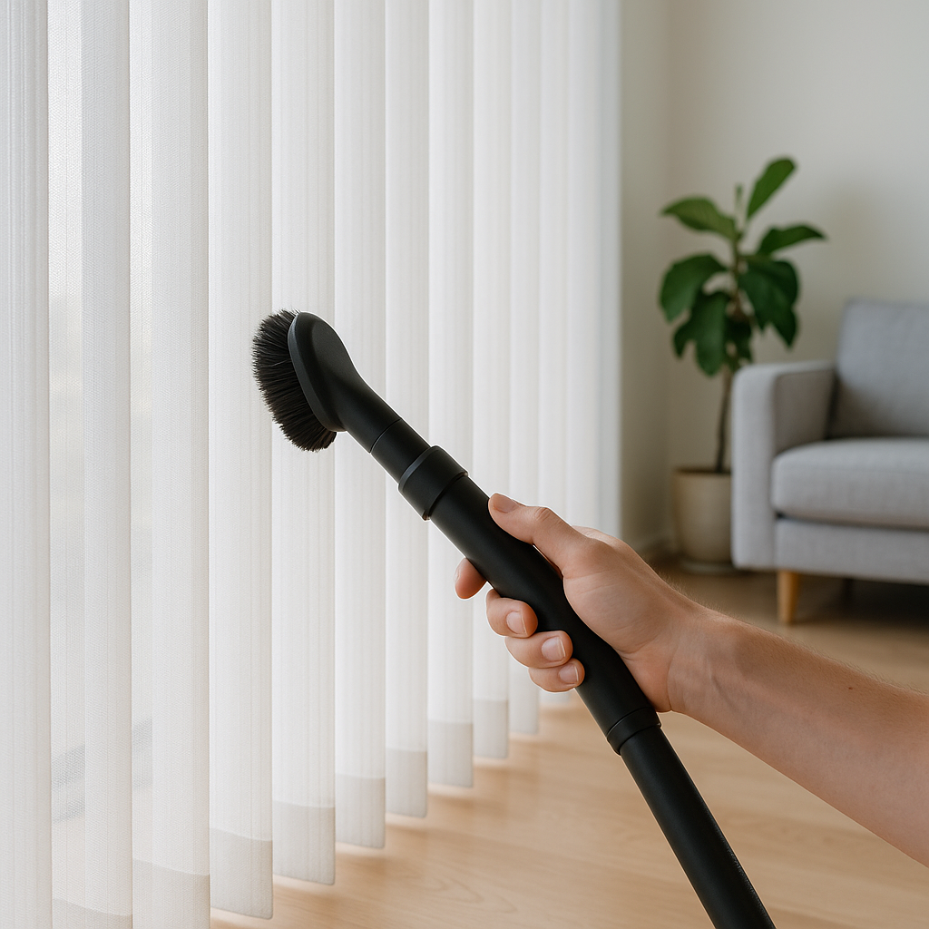 直立柔紗簾清潔