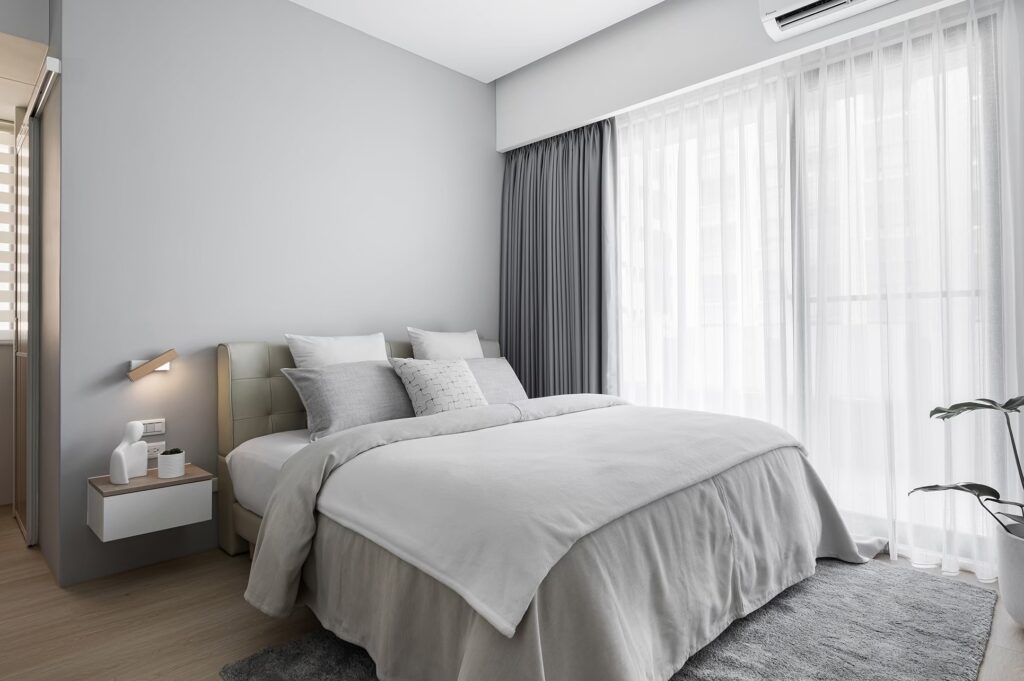 LINE_ALBUM_@ 設計師拍攝窗簾案例照_250313_747 - 沐馨窗簾 沐馨窗簾 臥室空間 雙層布簾