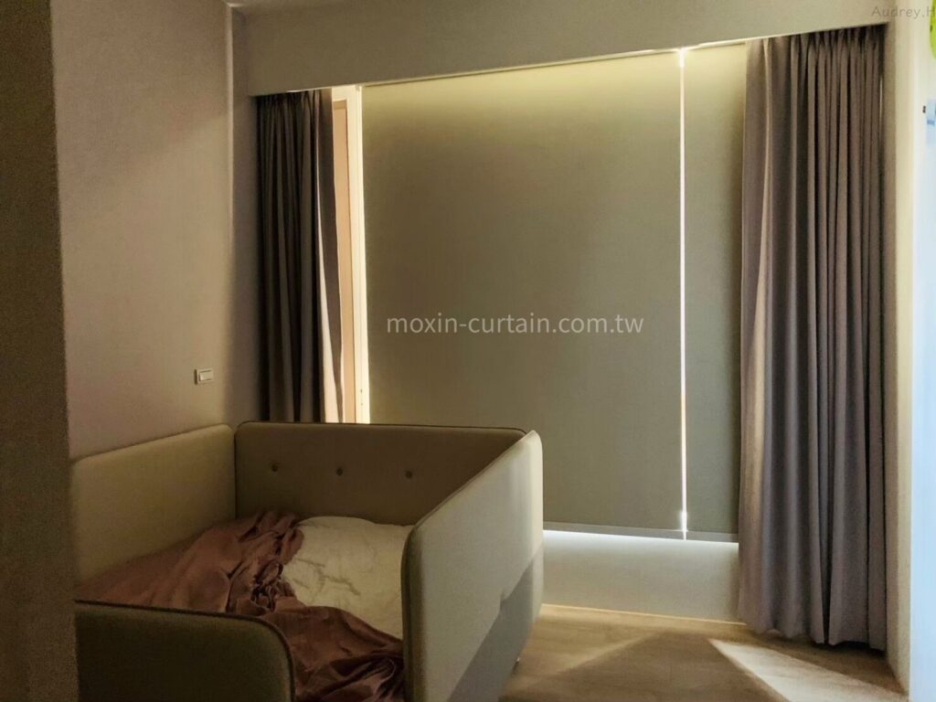 LOGO案例照 (2) - 沐馨窗簾 沐馨窗簾 雙層窗簾 外層遮光捲簾+內層布簾案例