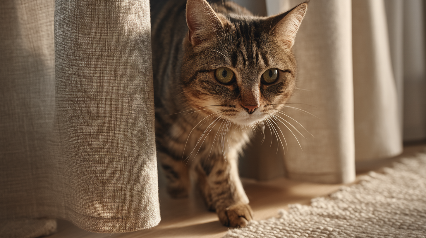 u7596628797_Close-up_shot_of_cat_beside_short-hem_polyester_c_7e2b98a6-0299-4b28-b98d-78f98db0186c_1_v9gzcd - 沐馨窗簾