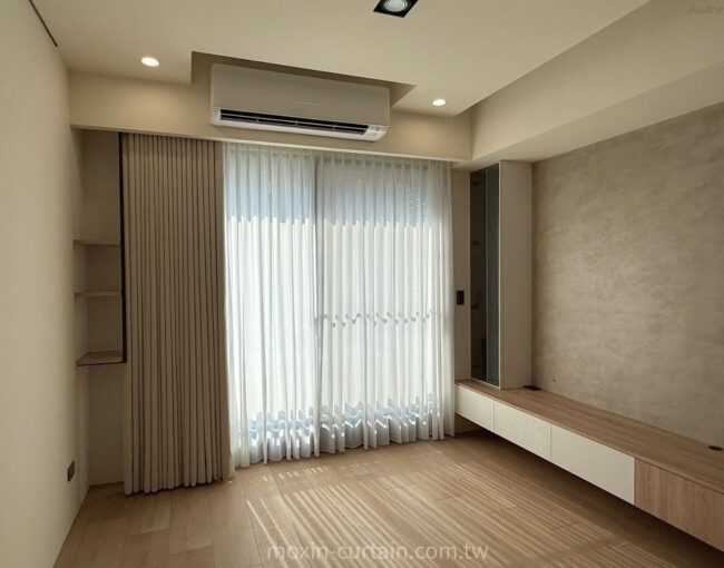 【惠宇青和】新竹窗簾設計案例｜客廳主臥雙層布簾設計 × 小孩房窗簾搭配