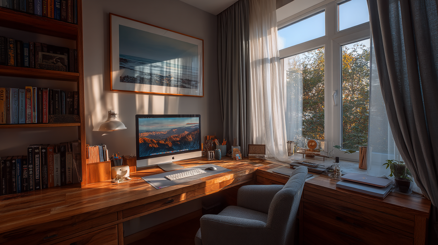 u7596628797_Contemporary_home_study_facing_window_with_semi-b_85f2f839-d19a-4e08-88ea-c6ceb9ee1fce_3_o4fubd - 沐馨窗簾 透光窗簾-半遮光窗簾