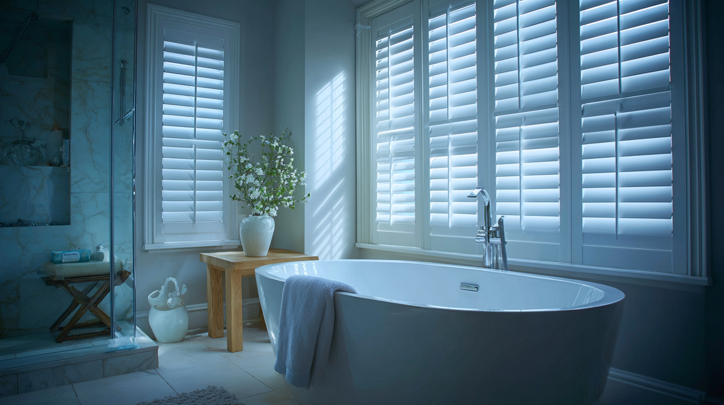u7596628797_wide_angle_shot_of_white_waterproof_PVC_shutters__0cc0c30f-22d2-4ccf-b74d-2d24f5b5e445_3_isndqk - 沐馨窗簾 塑鋁百葉窗-防水百葉窗