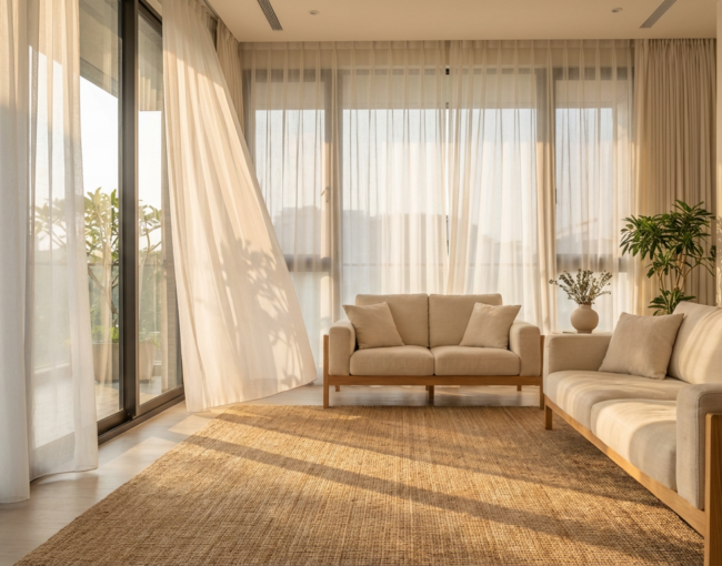 紗簾如何讓空間充滿溫柔光影？設計師不說的層次美學