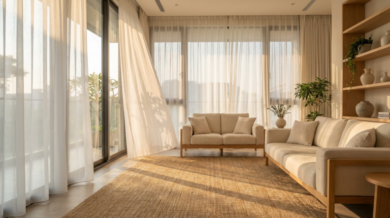 紗簾如何讓空間充滿溫柔光影？設計師不說的層次美學