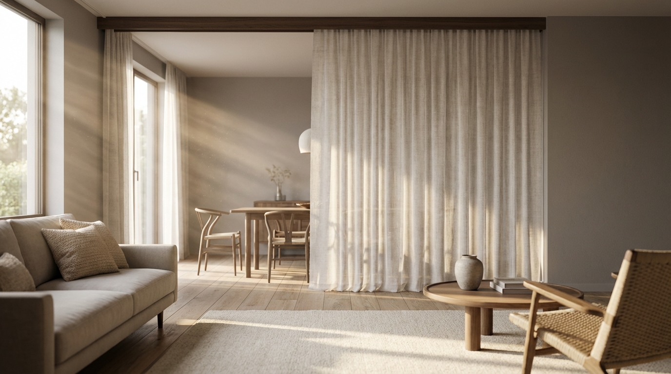 當空間需要彈性呼吸,從隔間簾的材質選擇談起